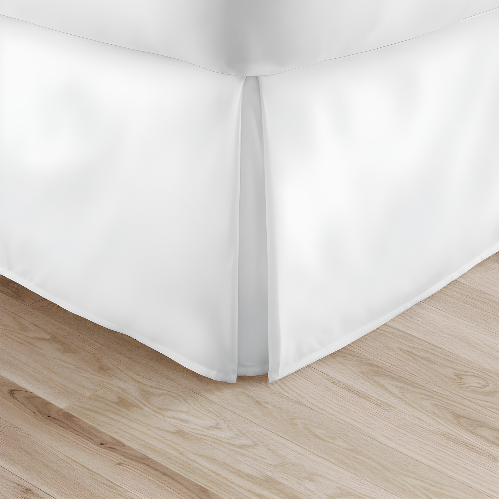 White Queen Cotton Polyester Minimalist Bed Skirt Panel