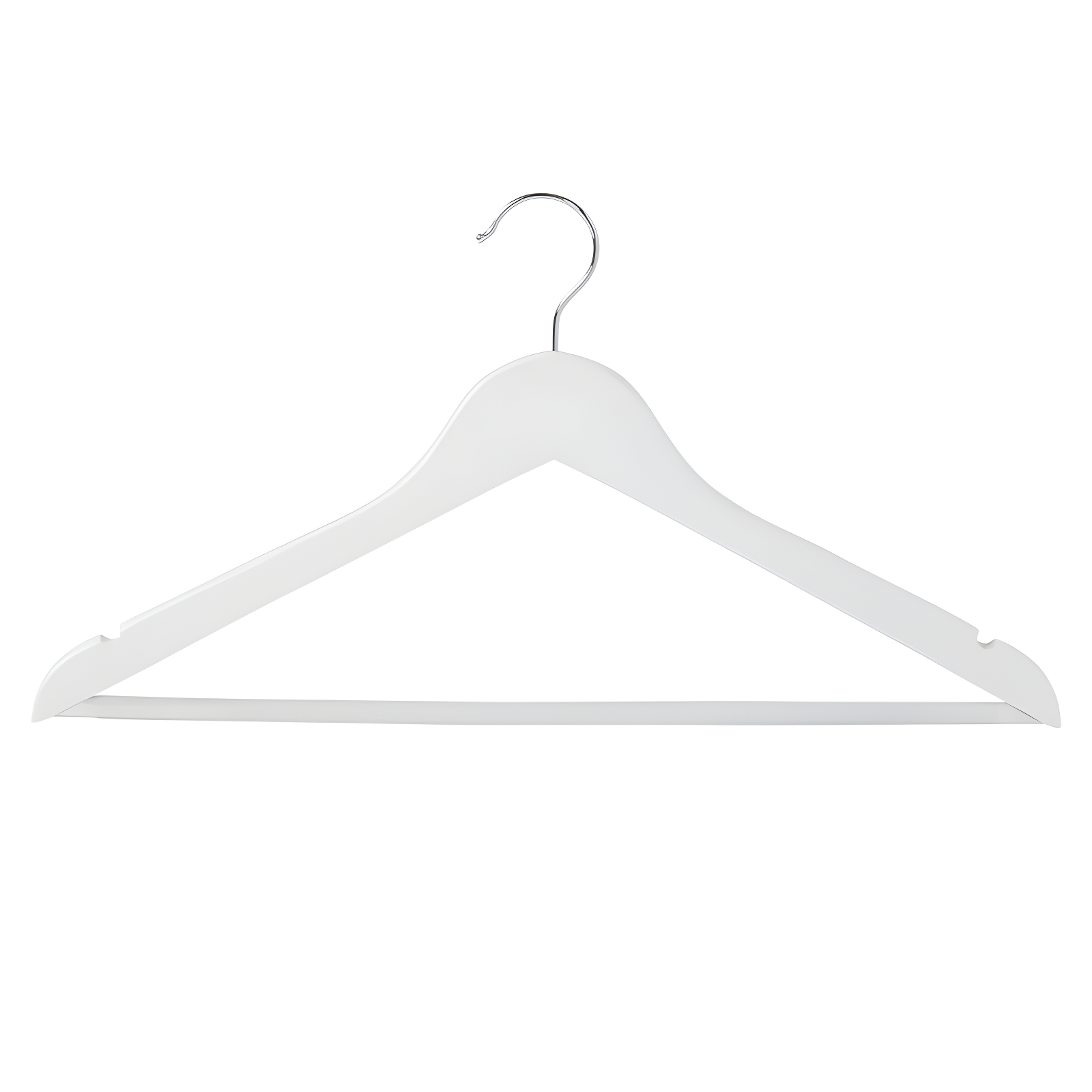 White Wood Non-Slip Swivel Hook Hangers, 24-Pack