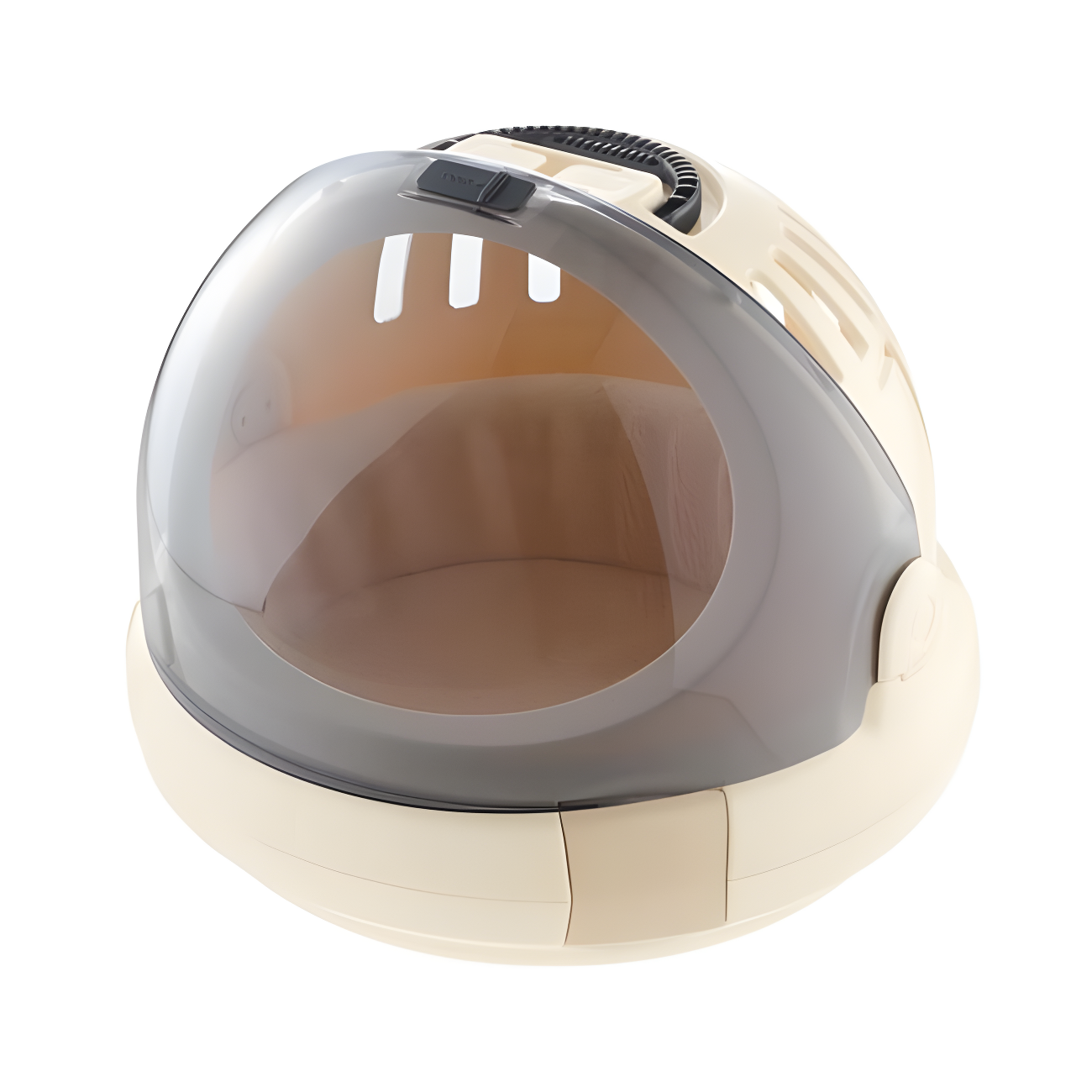 Small Beige Space Capsule Pet Carrier and Bed