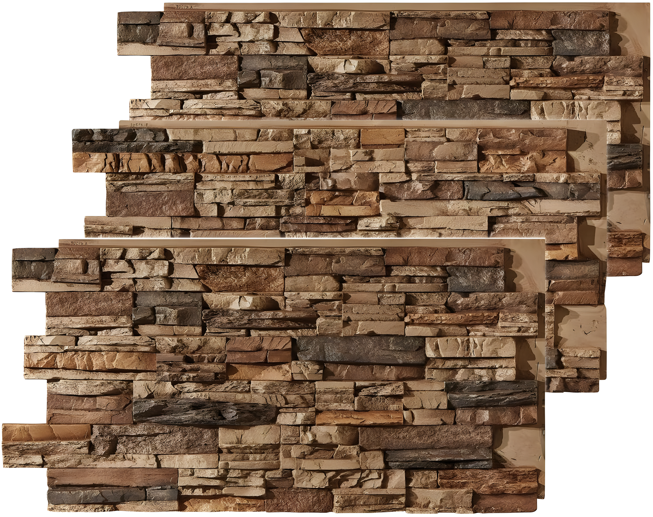 Cognac Brown Faux Stone Wall Panels for Interior and Exterior