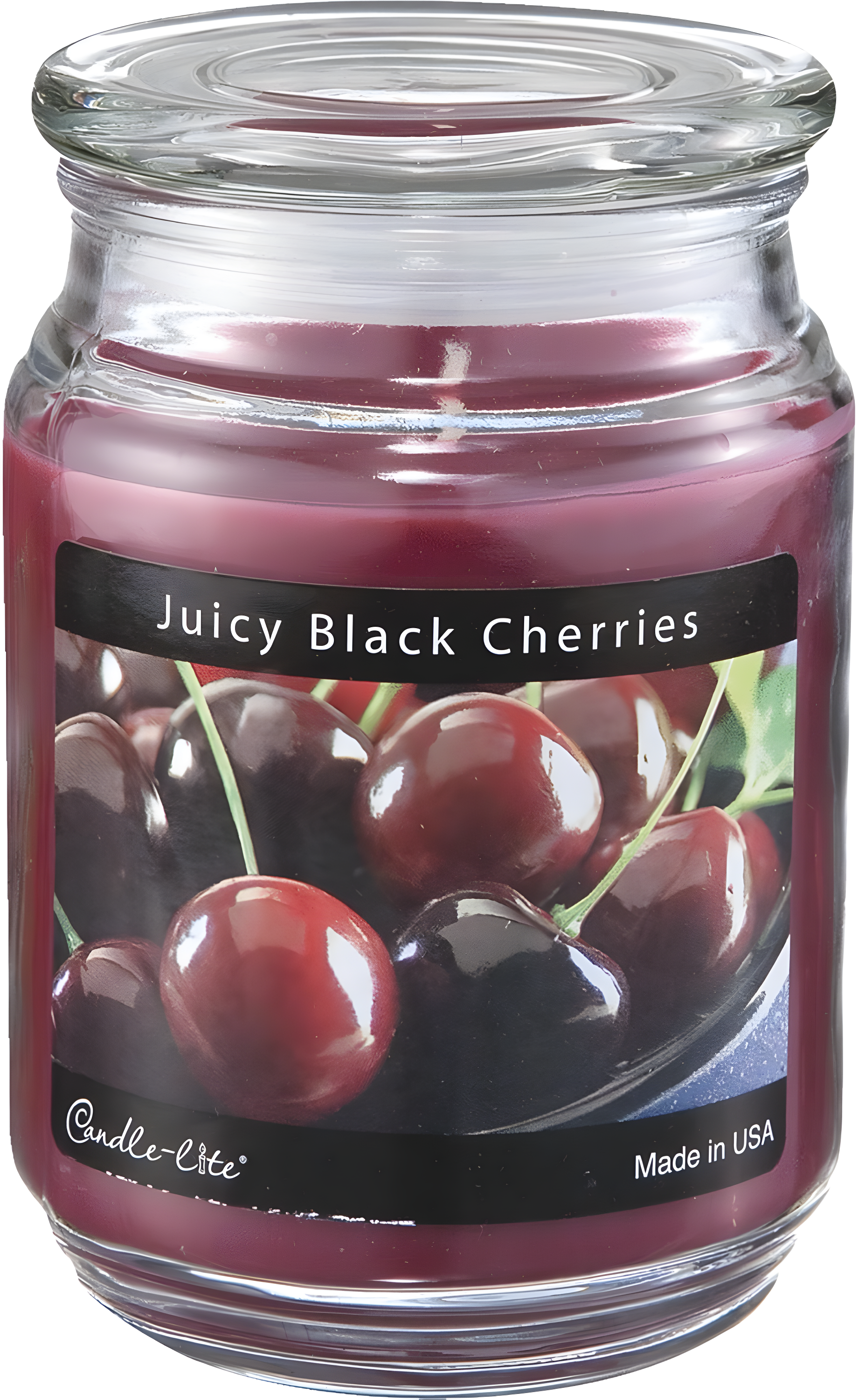 Black Cherry Bliss Scented Jar Candle with Dried Flower Embellishment