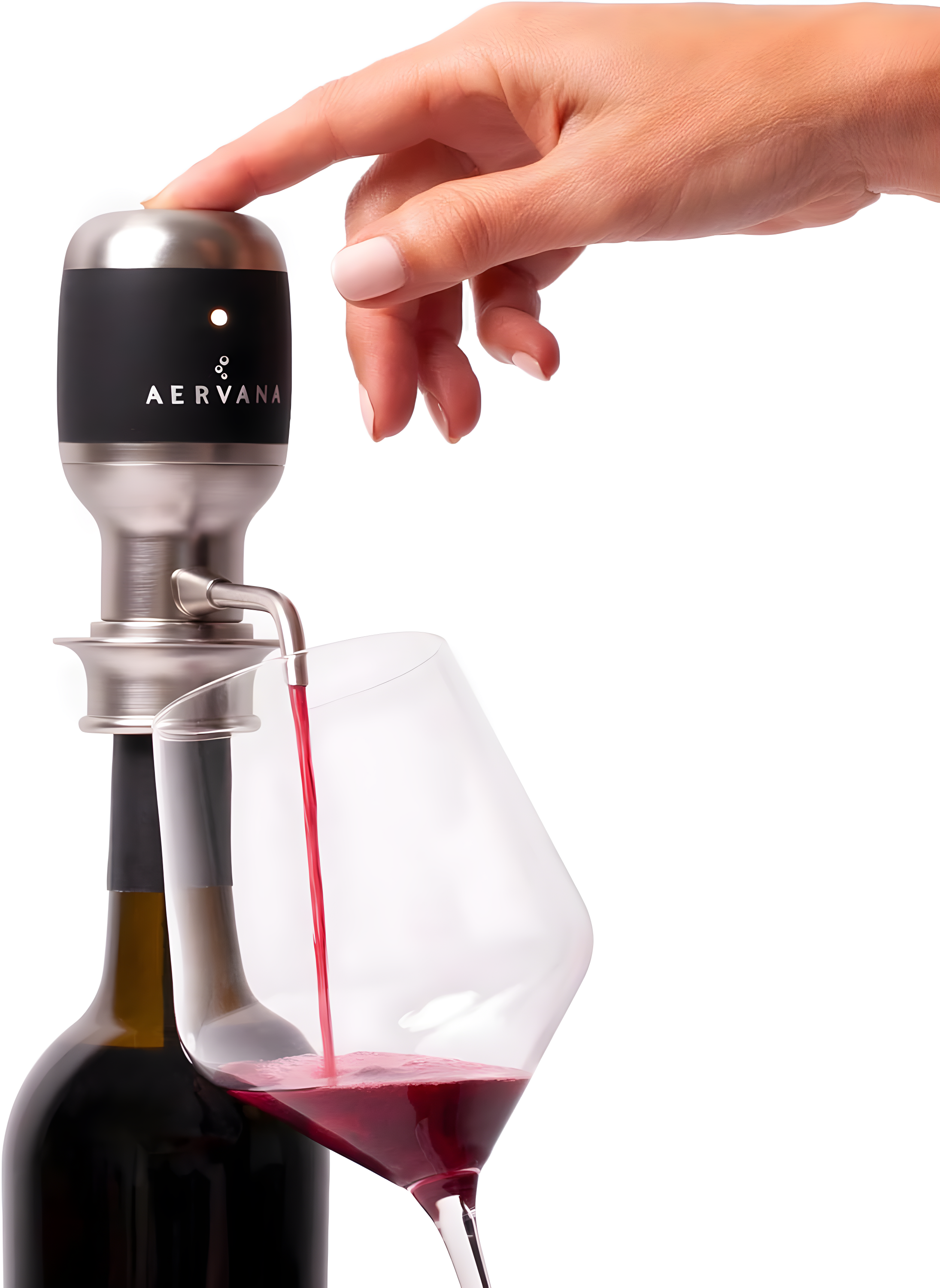 Aervana Stainless Steel Electric Wine Aerator and Dispenser