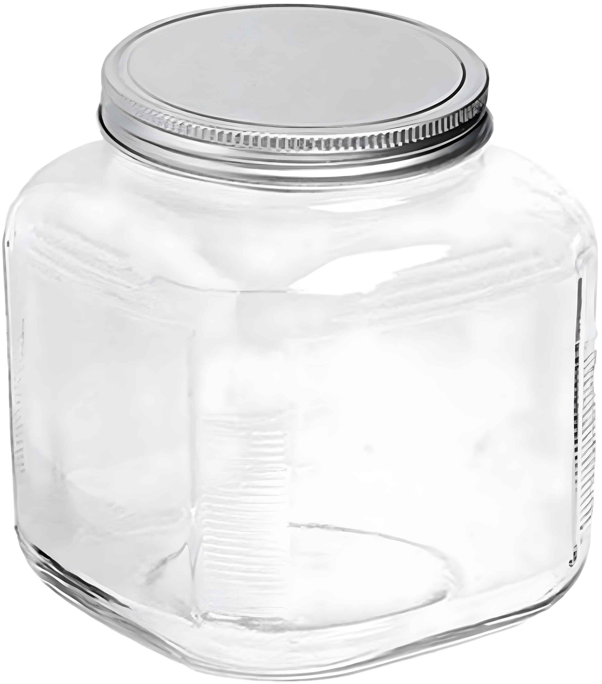 Retro Clear Glass 1-Gallon Storage Jar with Aluminum Lid