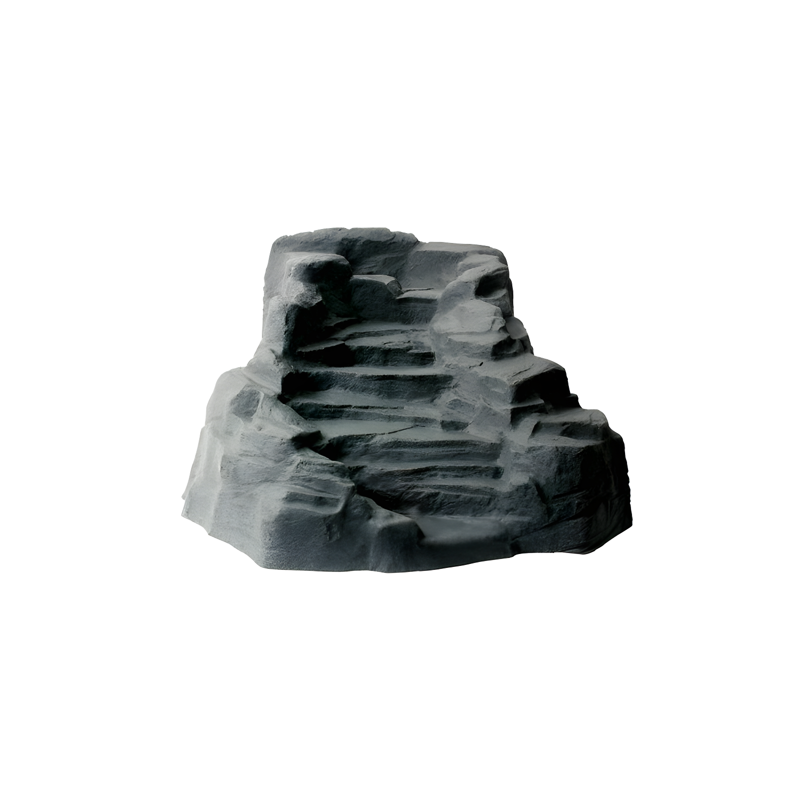 Gray Polyethylene Outdoor Waterfall Rock Feature