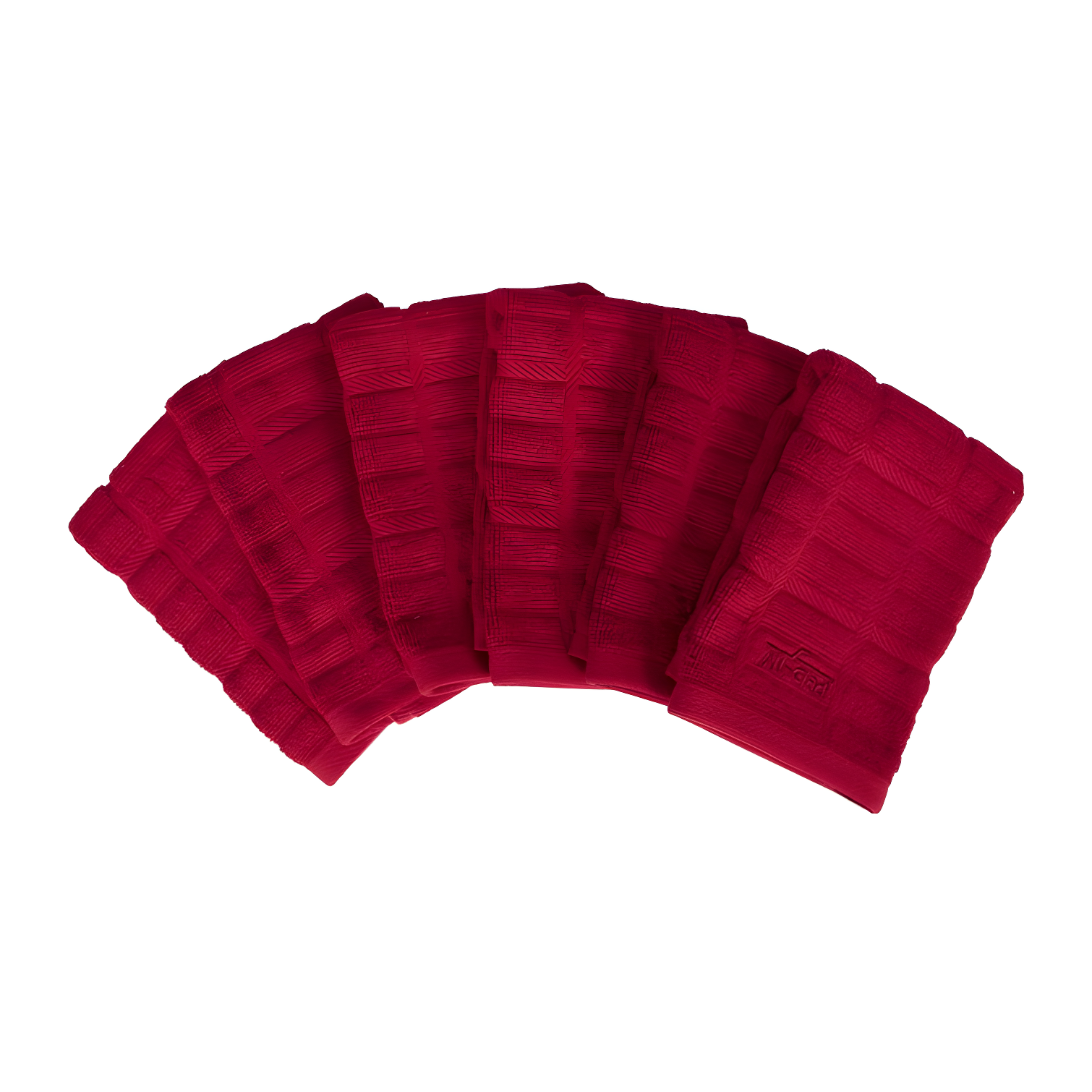 Chili Red Turkish Cotton Terry Dish Cloth Set, 13" x 14", 6-Pack