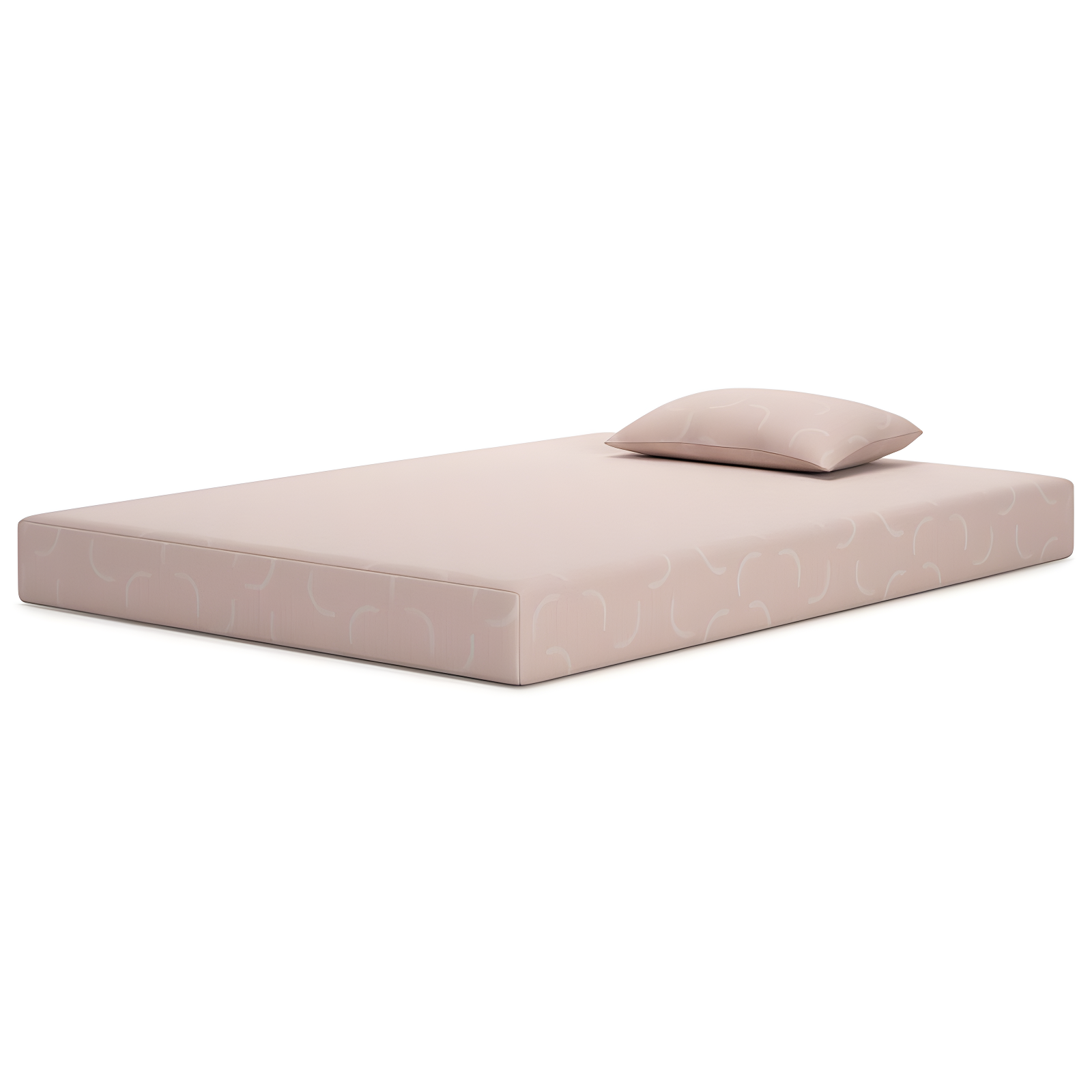 Pink Twin Memory Foam Mattress with Pillow