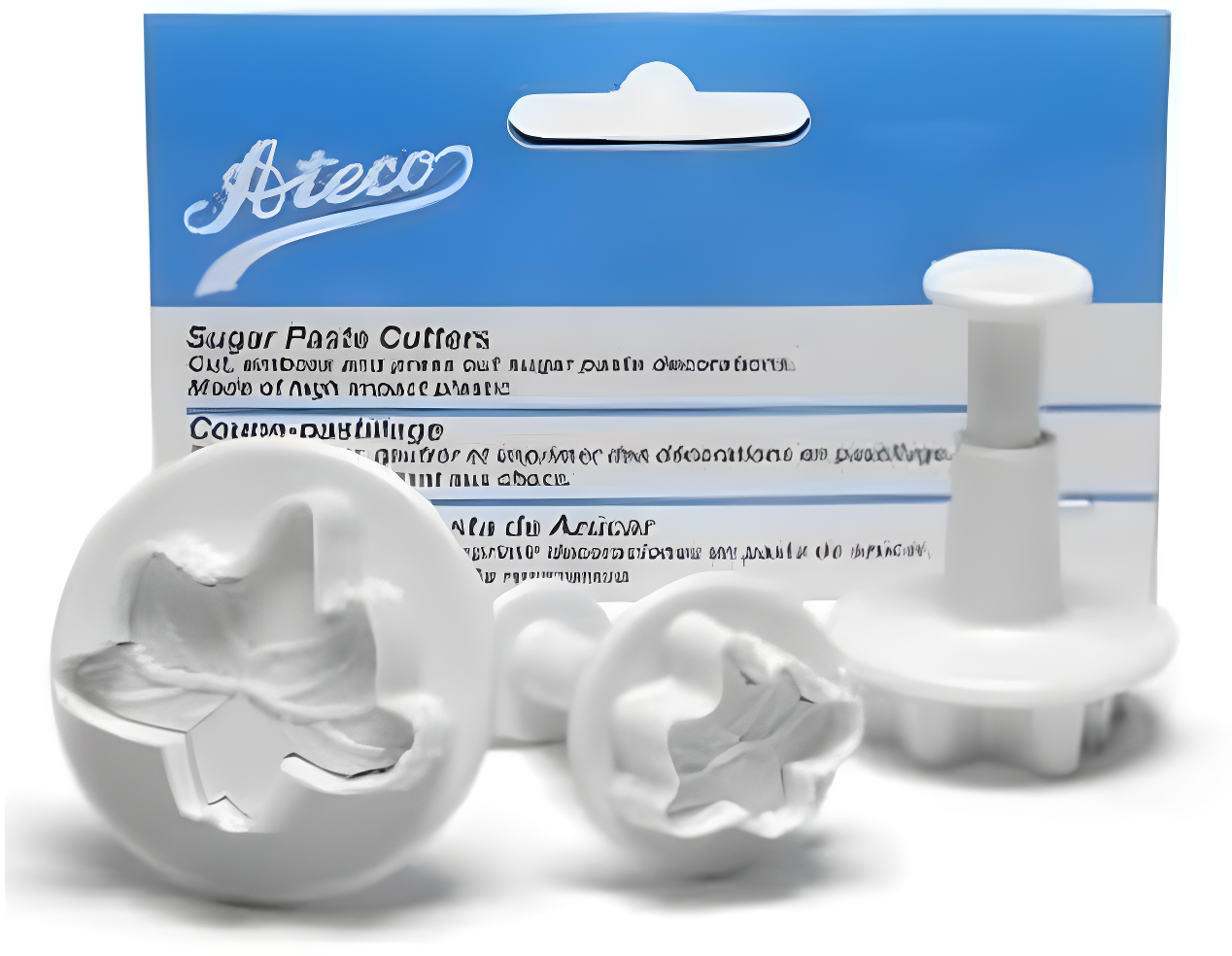 White Plastic Lily Shaped Sugar Paste Plunger Cutter Set