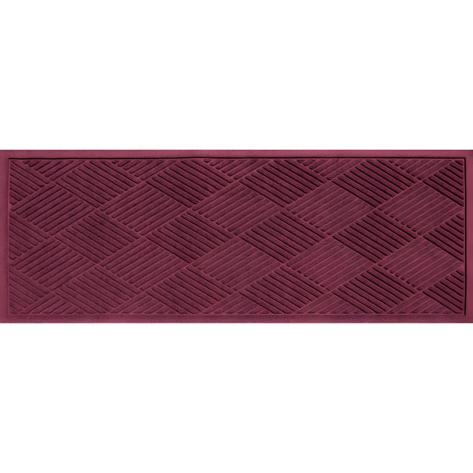 Bordeaux Rubber and Polyester Outdoor Runner Doormat