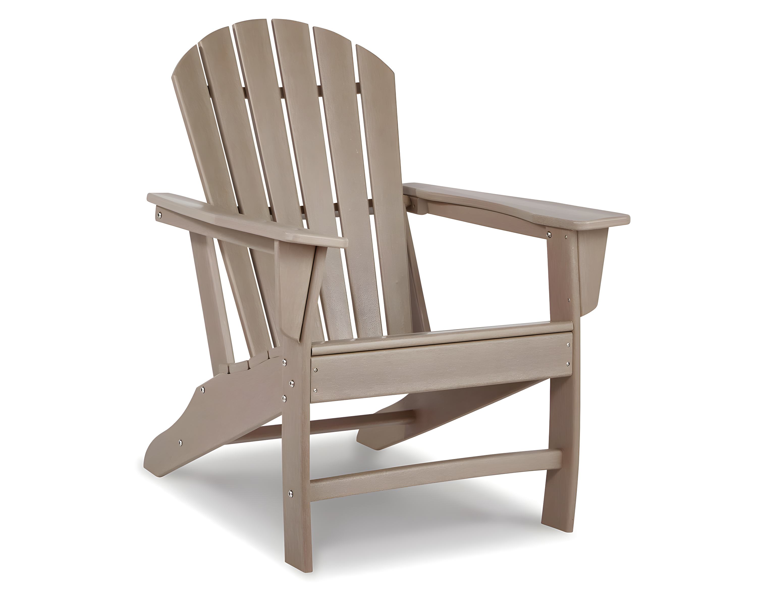 Grayish Brown High-Density Polyethylene Coastal Adirondack Chair