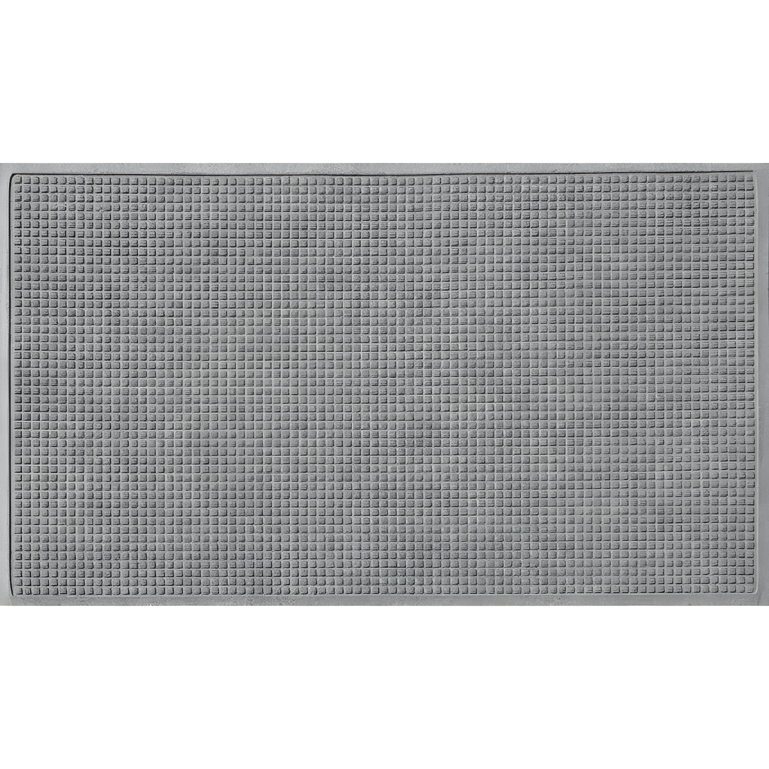 Waterhog Squares Medium Gray Flame-Resistant Outdoor Grill Mat