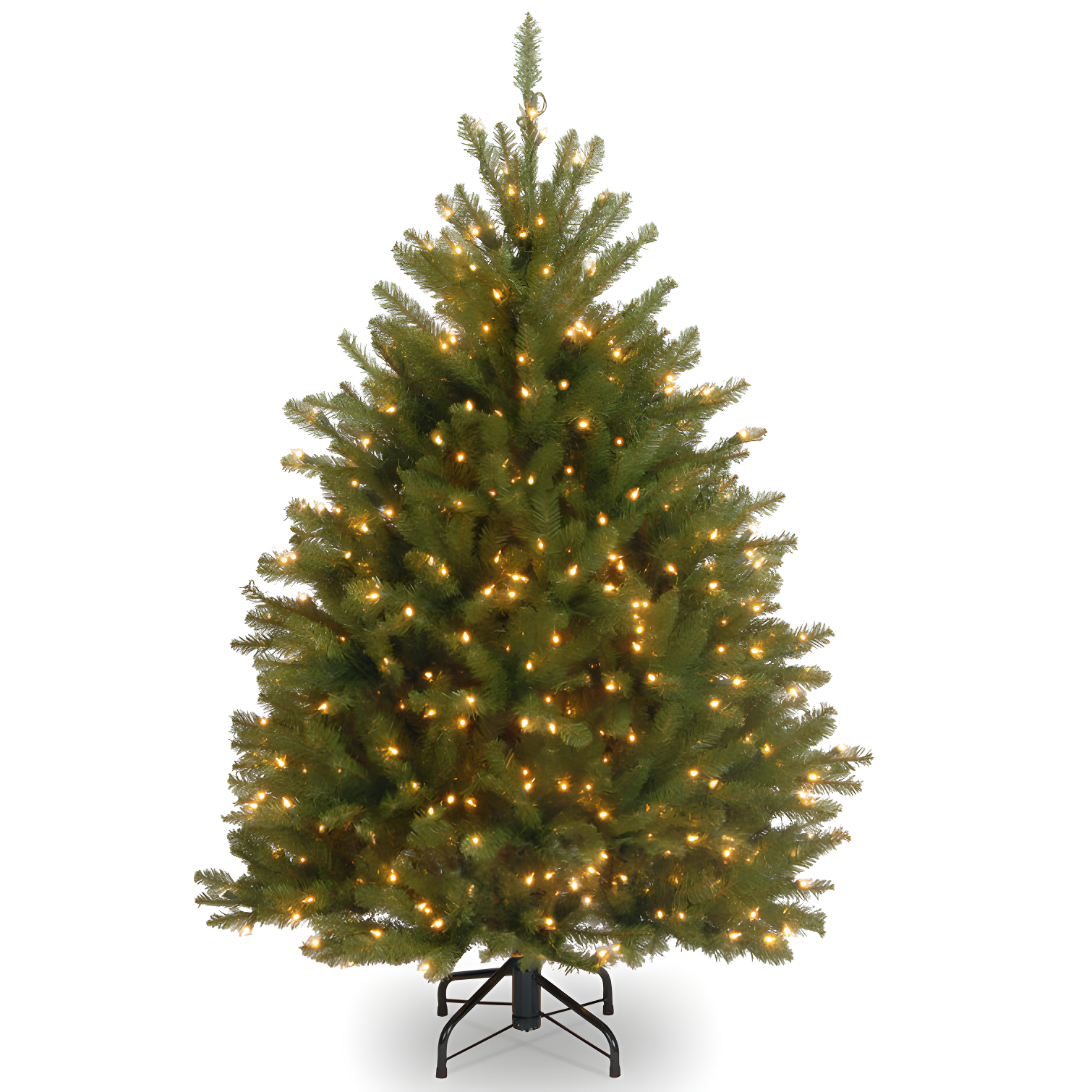 Green PVC Fir Artificial Christmas Tree with Clear Lights