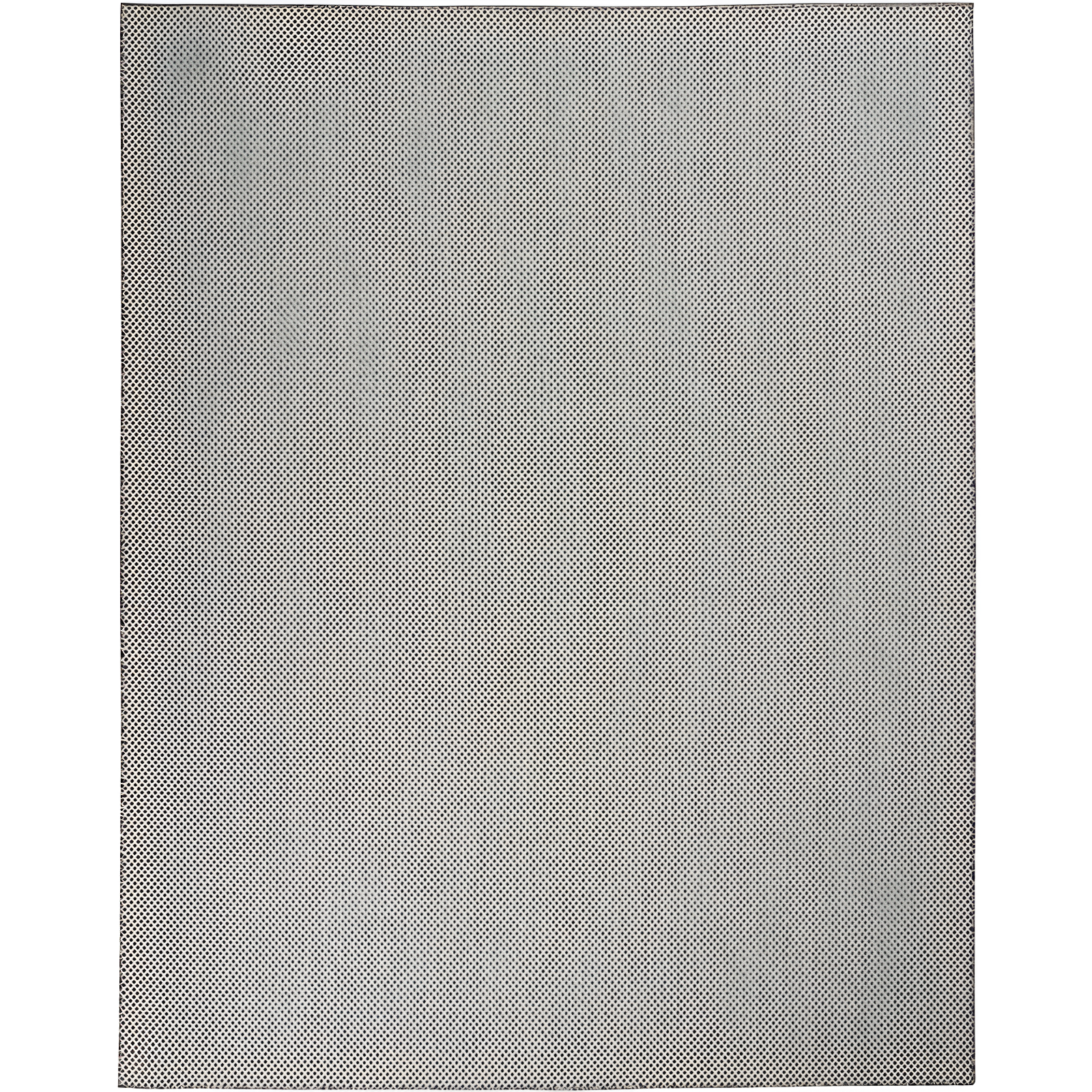 Ivory Charcoal Geometric 7'x10' Easy-Care Outdoor Rug
