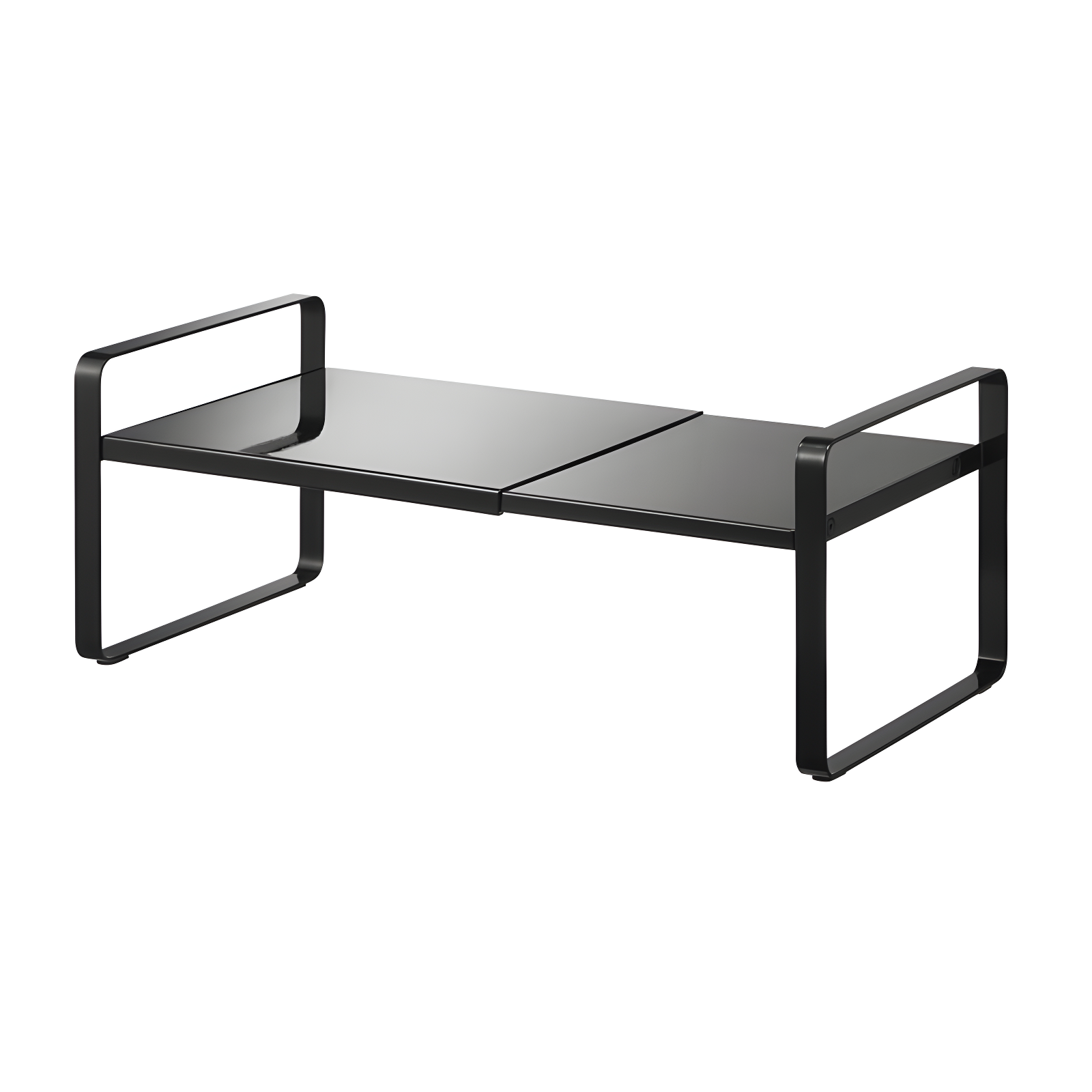 Black Expandable Countertop Organizer with Front Bar