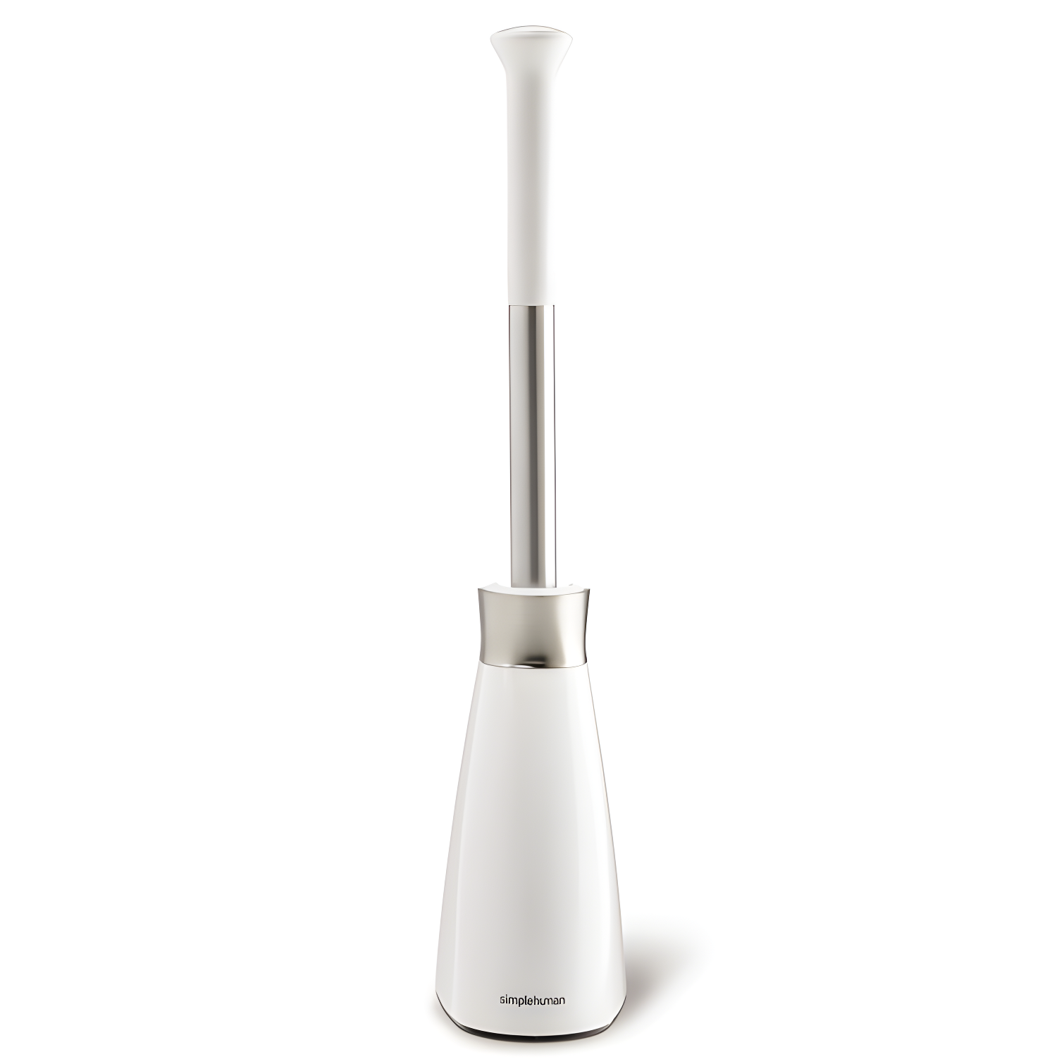 White Stainless Steel Toilet Brush with Caddy