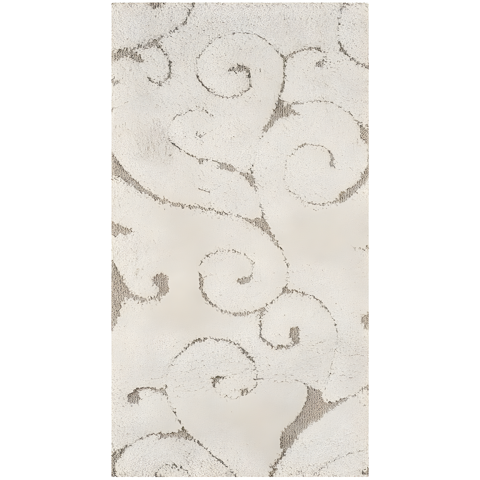 Cream Beige Hand-knotted Shag Area Rug, 2'3" x 4'