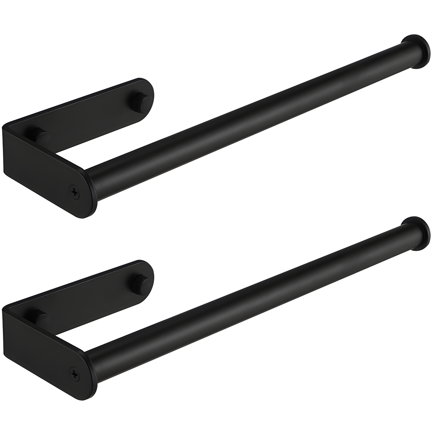 Matte Black Stainless Steel Wall Mount Paper Towel Holder Set