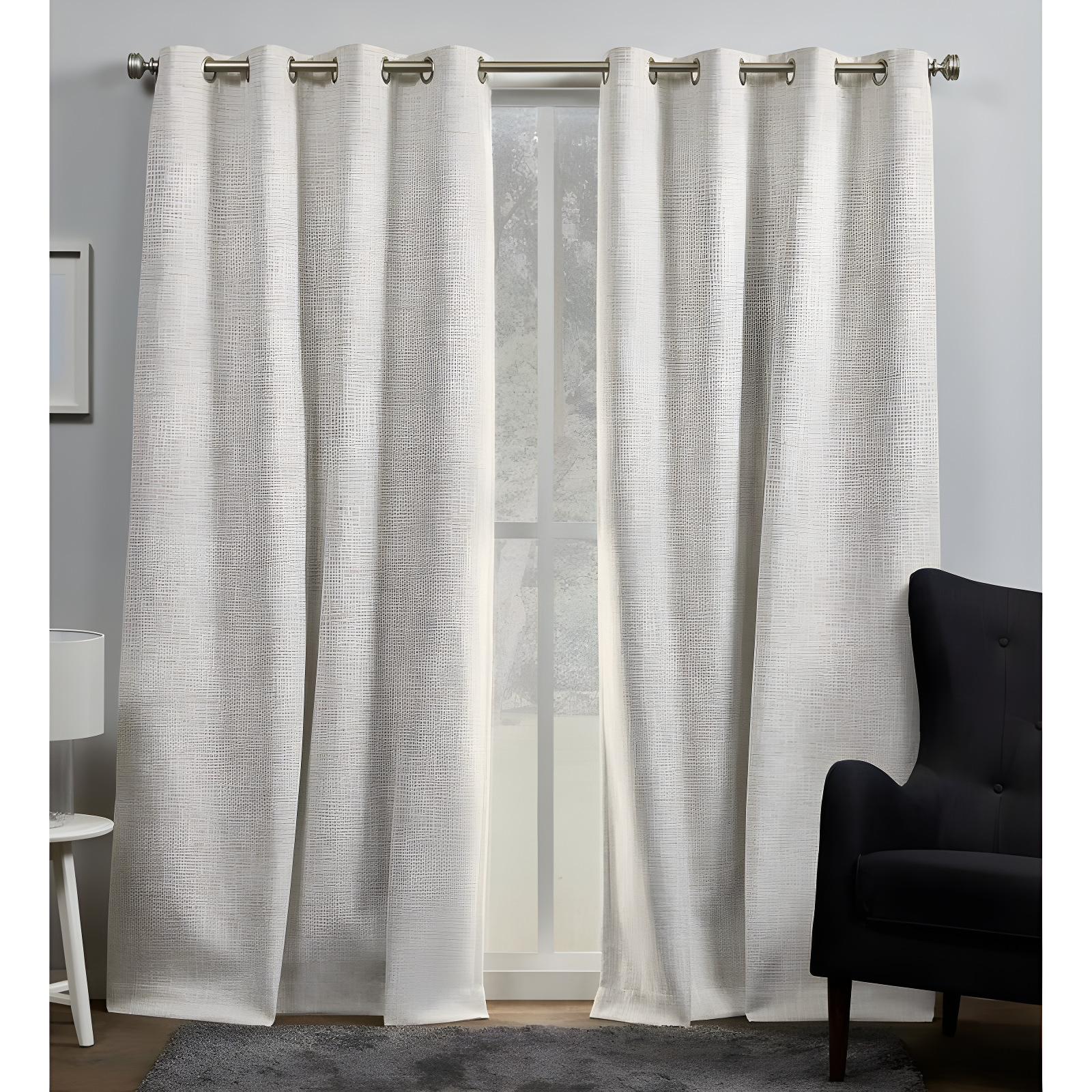 Latte Blackout Grommet Top Curtain Panel Pair