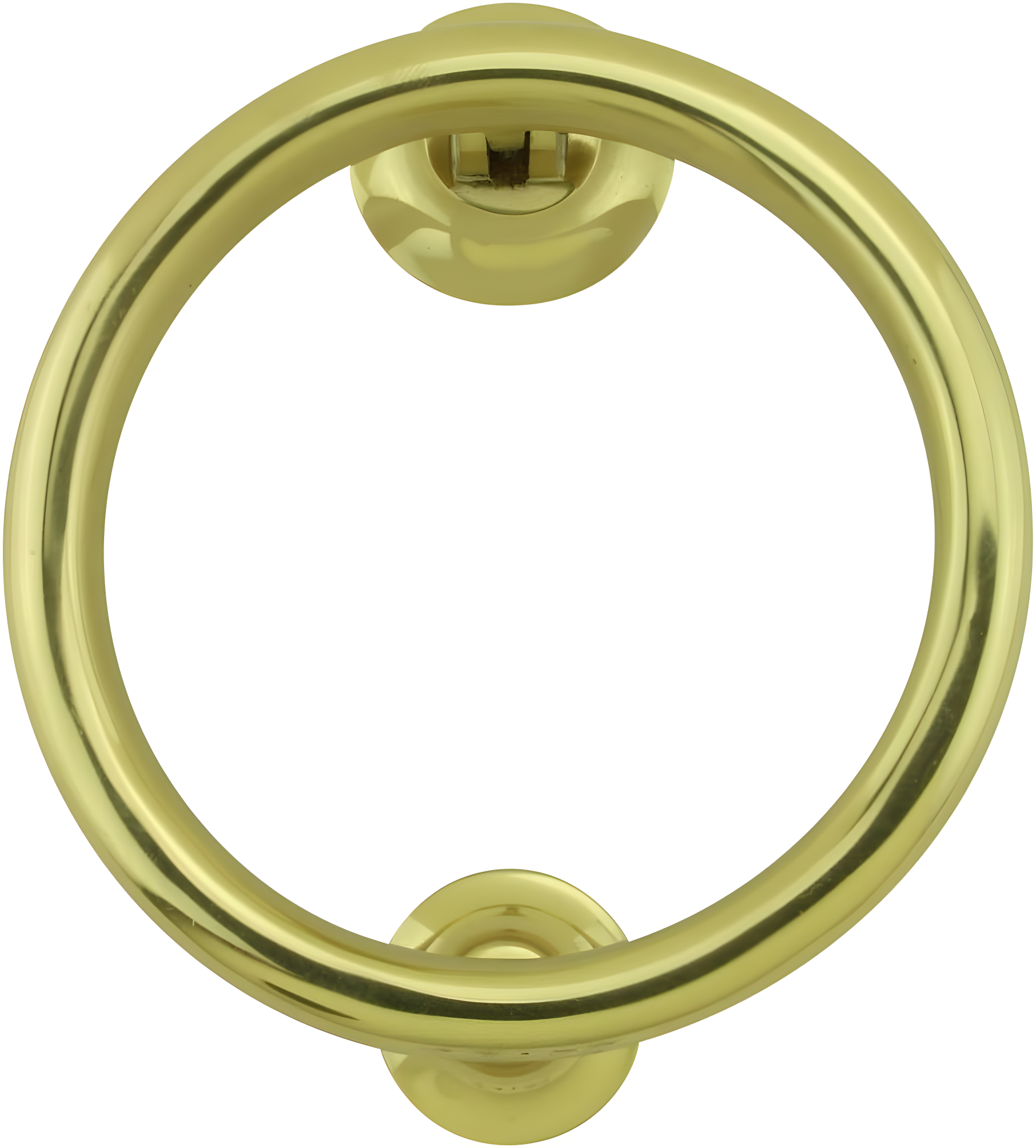 Lacquered Brass 5" Round Ring Door Knocker