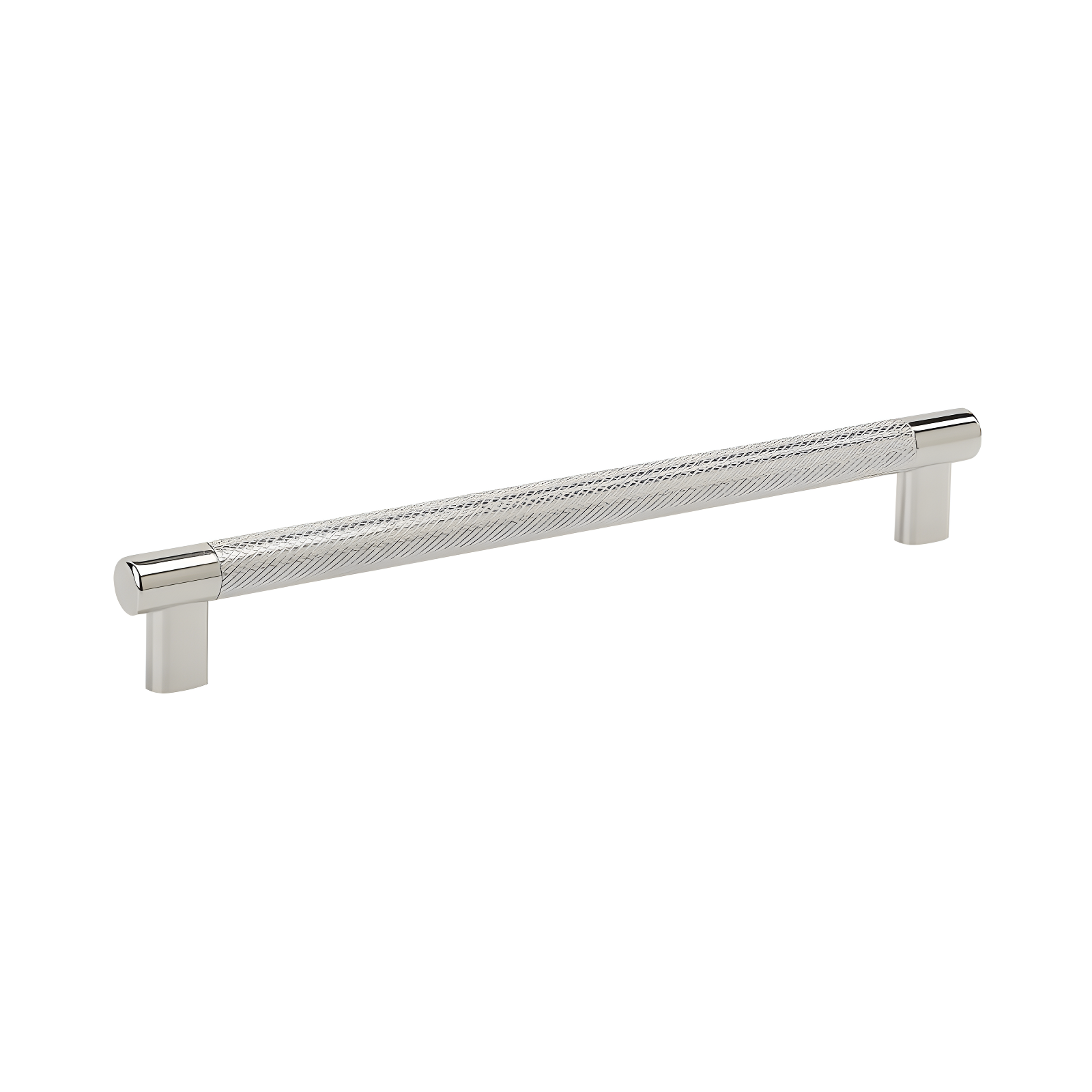 Polished Nickel 10-1/16 inch Bar Cabinet Pull with Mounting Hardware