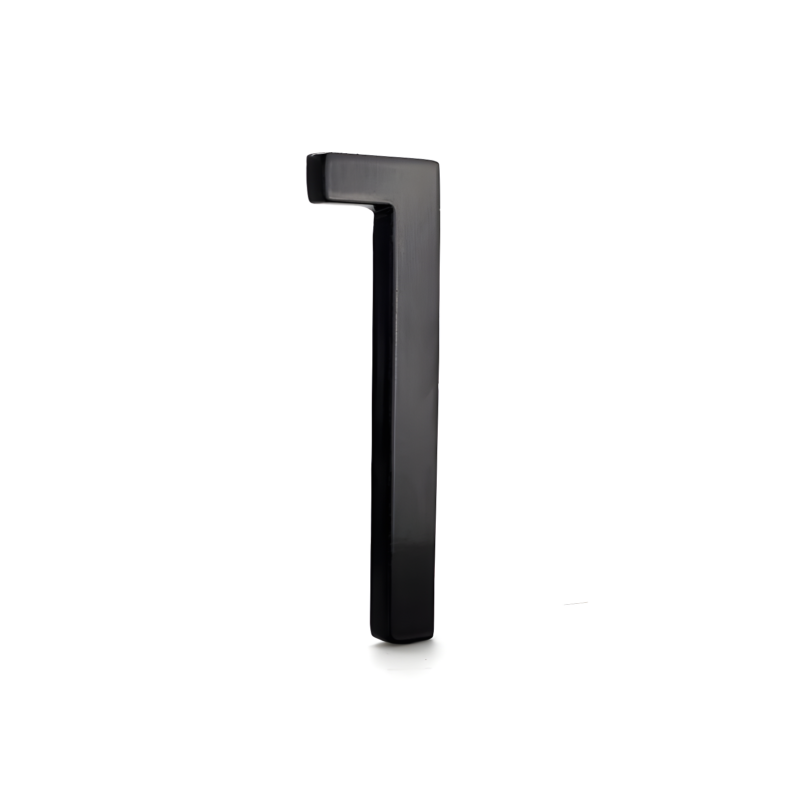 4-Inch Black Aluminum Floating House Number 1