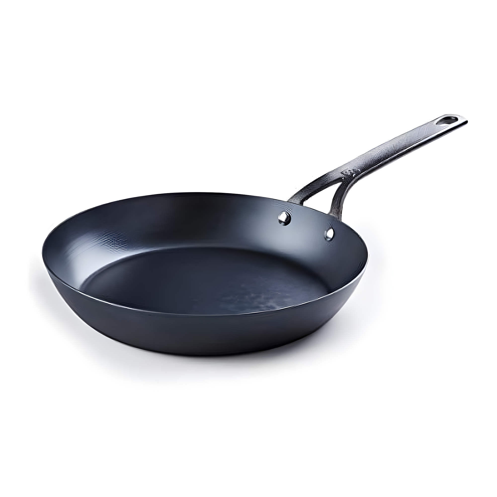 Black Carbon Steel 10'' Non-stick Frying Pan with Cast Iron Handle