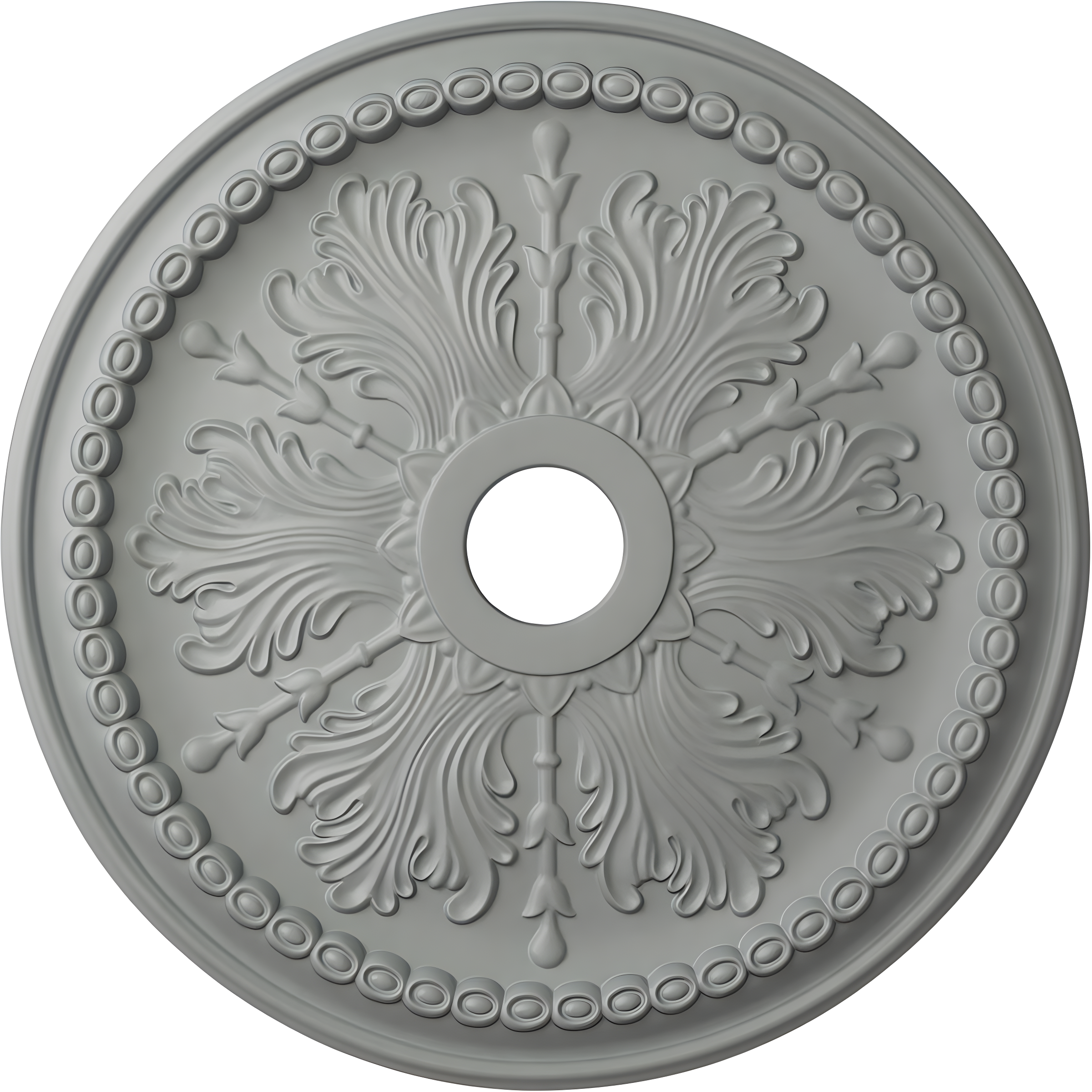 Primed Gray 27.5" Urethane Winsor Ceiling Medallion