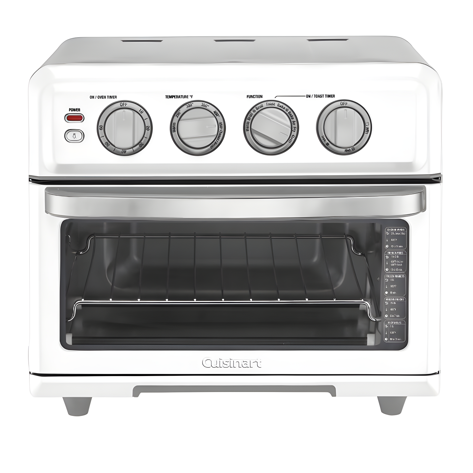 White Air Fryer Toaster Oven with Grill and Convection