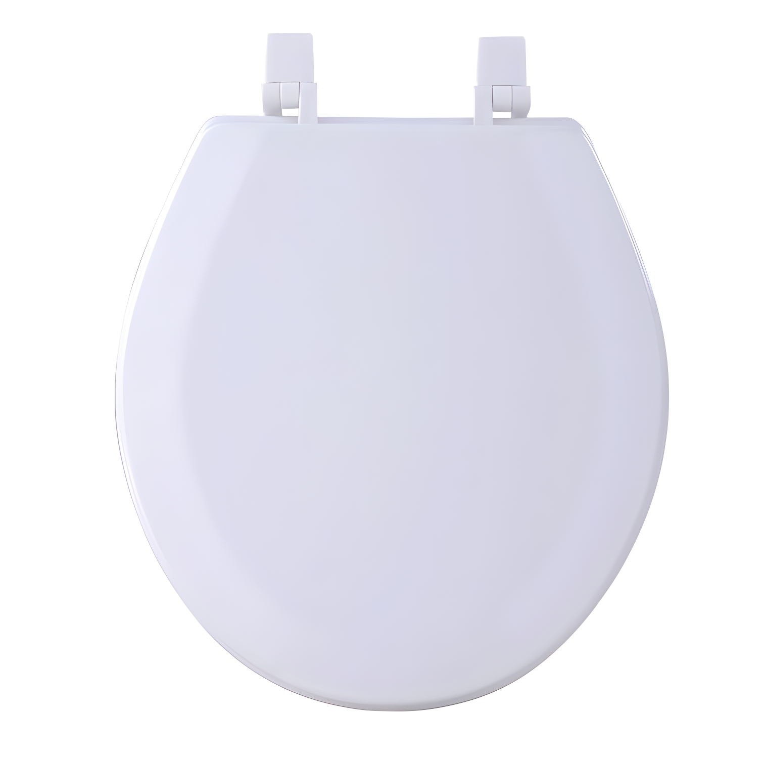 White Round Molded Wood Toilet Seat with Lid