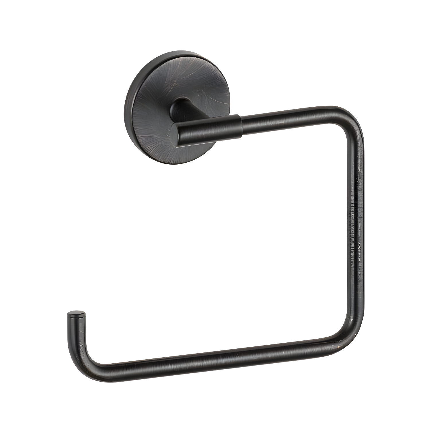 Matte Black Stainless Steel Wall Mounted Towel Ring