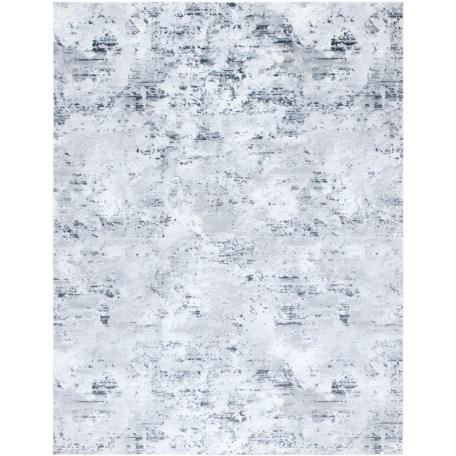 Amelia Grey and Ivory Abstract 6' x 9' Synthetic Area Rug