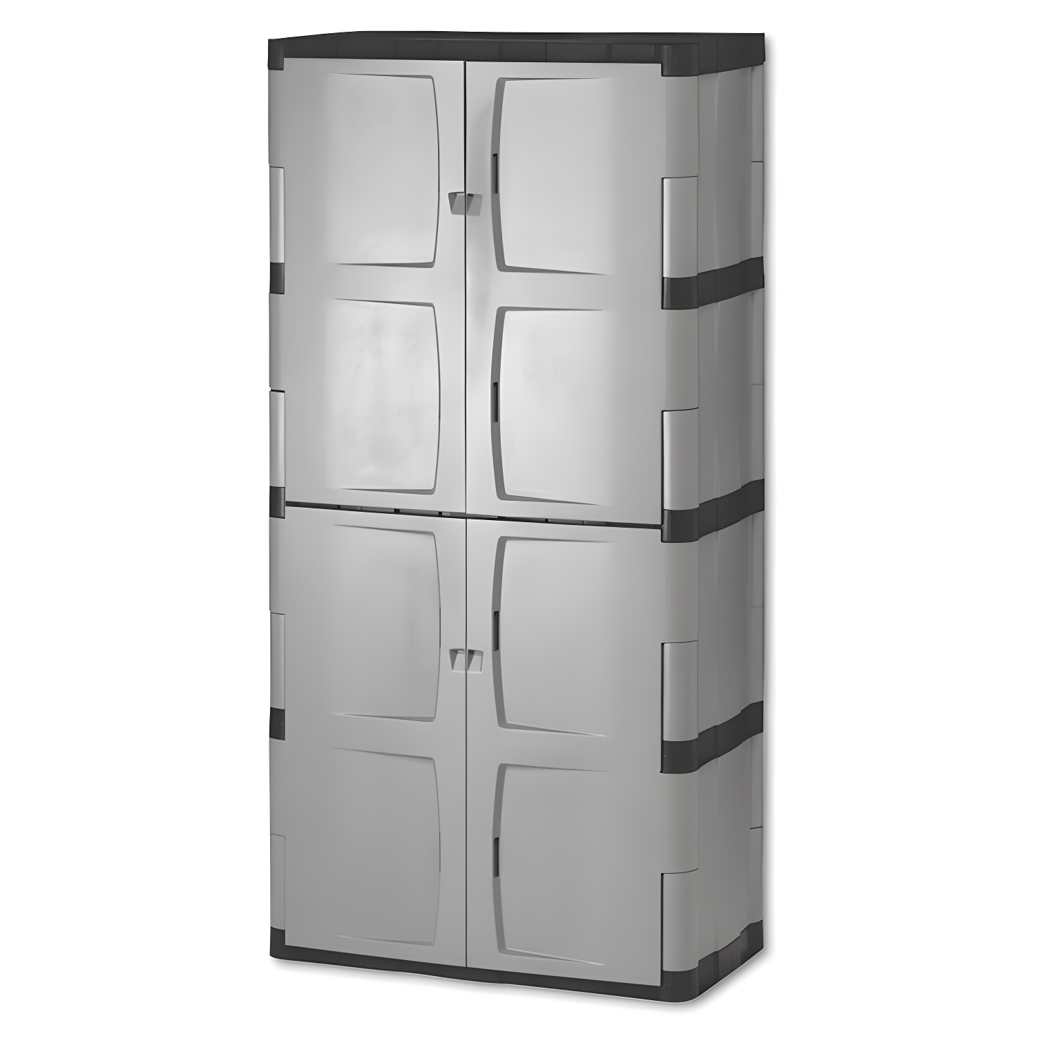 Rubbermaid 72" Gray Double-Door Lockable Storage Cabinet