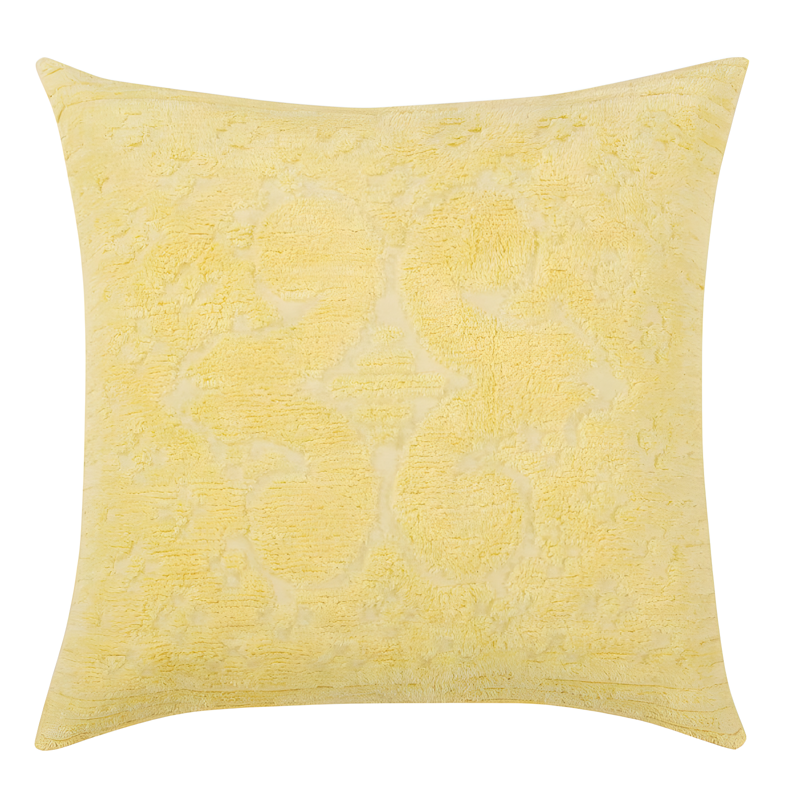 Yellow Cotton Chenille Tufted Medallion Standard Sham