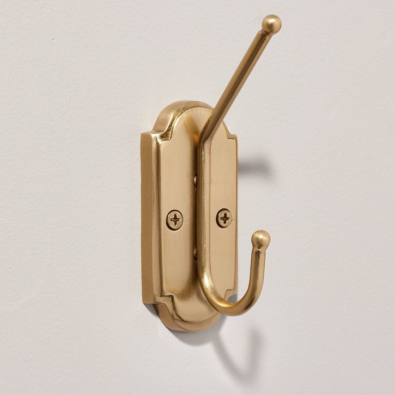 Lacquered Brass Single Metal Wall Hook