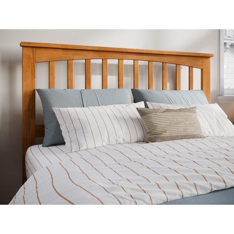Mission Full Light Toffee Wood Headboard with USB Charger