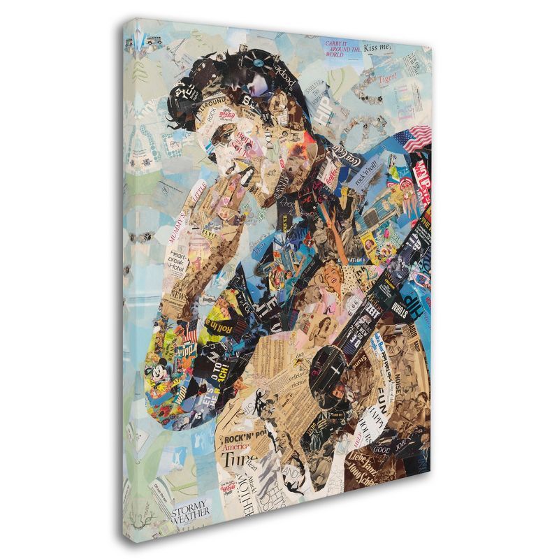 Ines Kouidis 'All Shook Up' 24" x 32" Collage Canvas Art