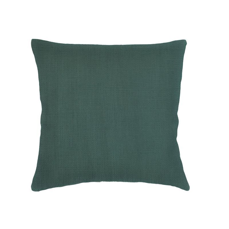 Emerald Green Linen Throw Pillow with Down Insert 20x20