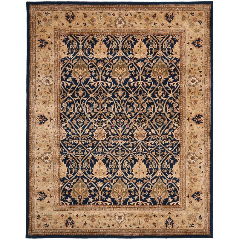 Persian Legend Blue and Gold Hand-Tufted Wool Area Rug