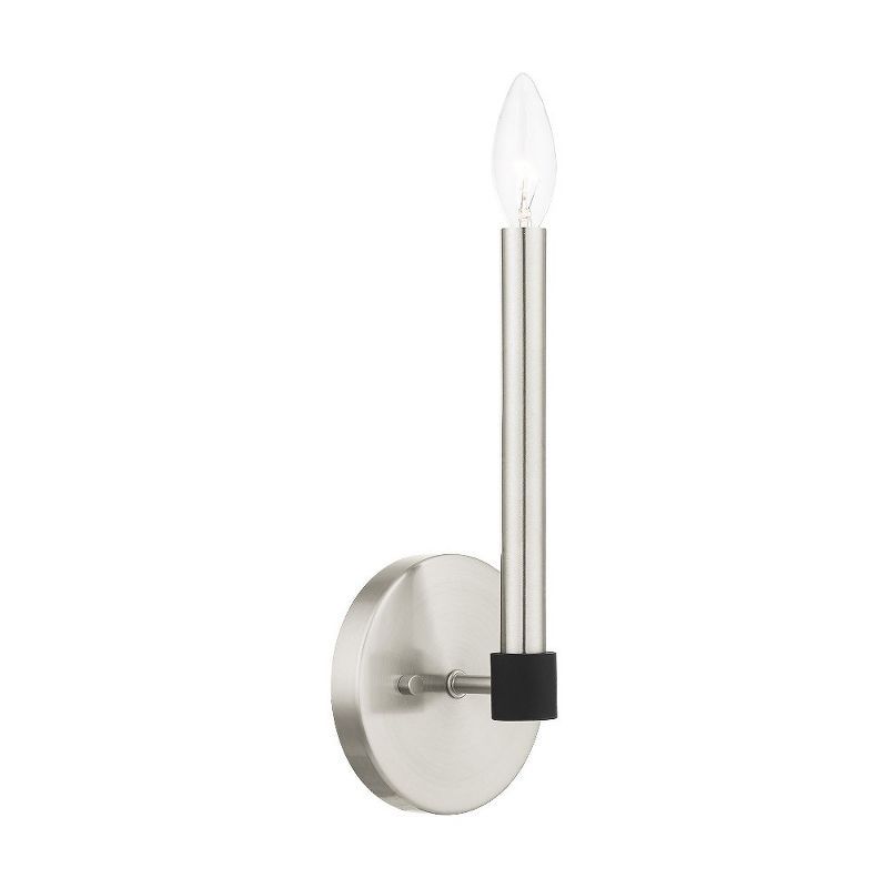 Karlstad Brushed Nickel Satin Brass 1-Light Wall Sconce