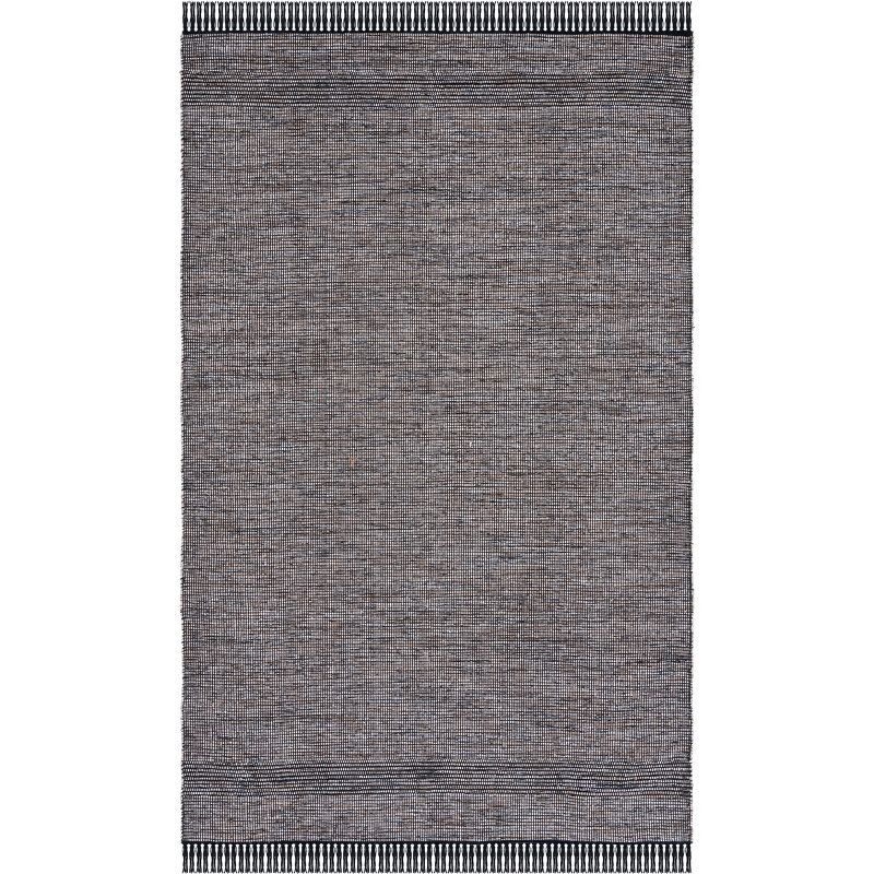 Beige and Ivory Handwoven Cotton Area Rug 5' x 8'