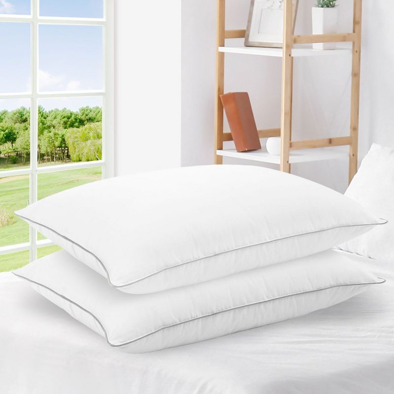 White Hypoallergenic Polyester Down Alternative Pillows Set