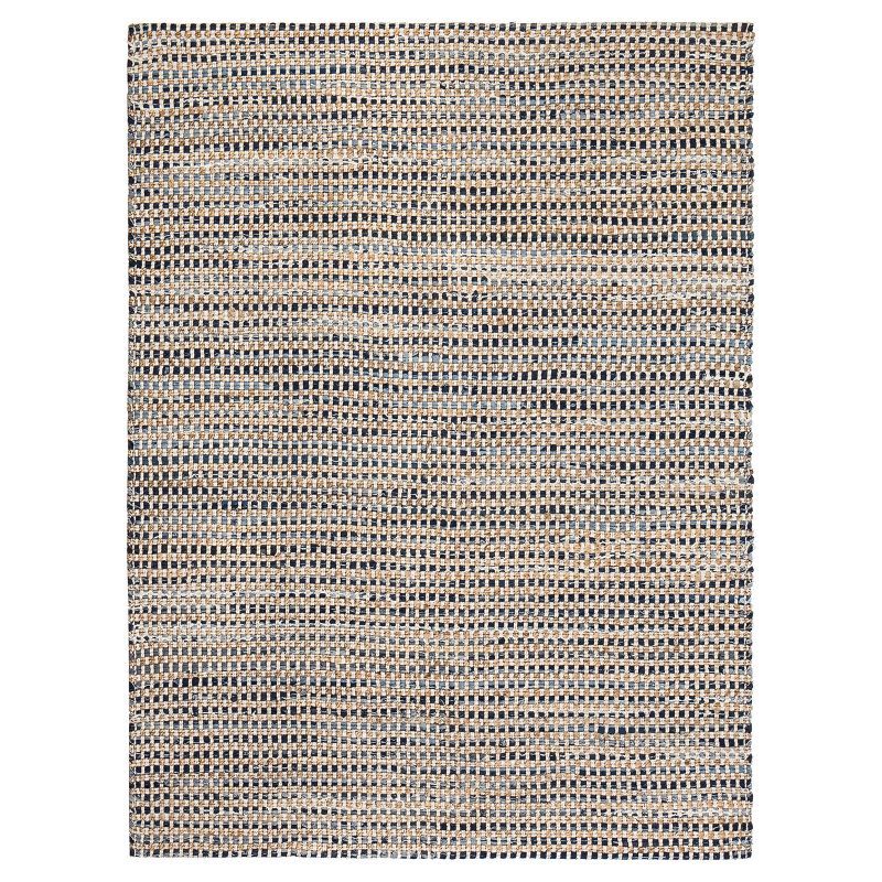 Heirloom Denim and Jute 5' x 8' Handwoven Blue Rug