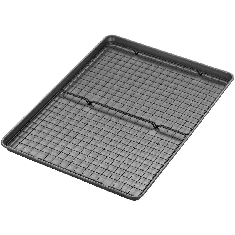 Large Non-Stick Carbon Steel Cookie Sheet with Rack