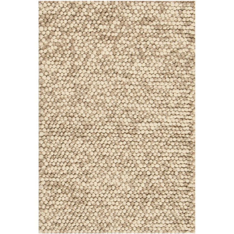 Beige Flat Woven Handmade Wool Geometric Area Rug 2'3" x 4'