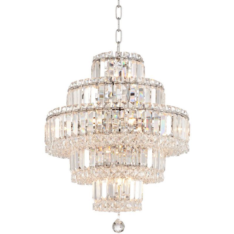 Vienna Chrome and Crystal 18-Light LED Chandelier