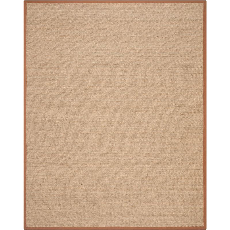 Natural Fiber Beige and Brown Hand-Woven Area Rug, 8' x 10'