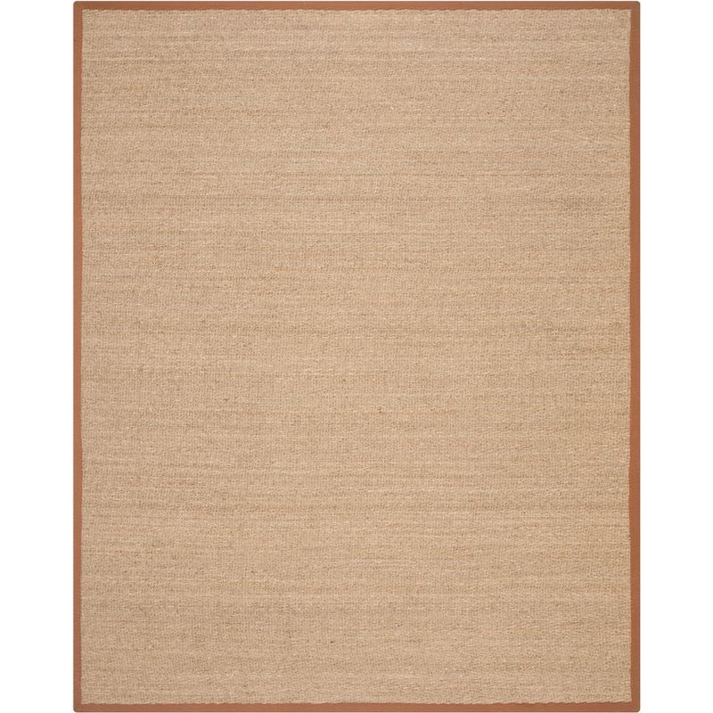 Natural Fiber Beige and Brown Hand-Woven Area Rug, 8' x 10'