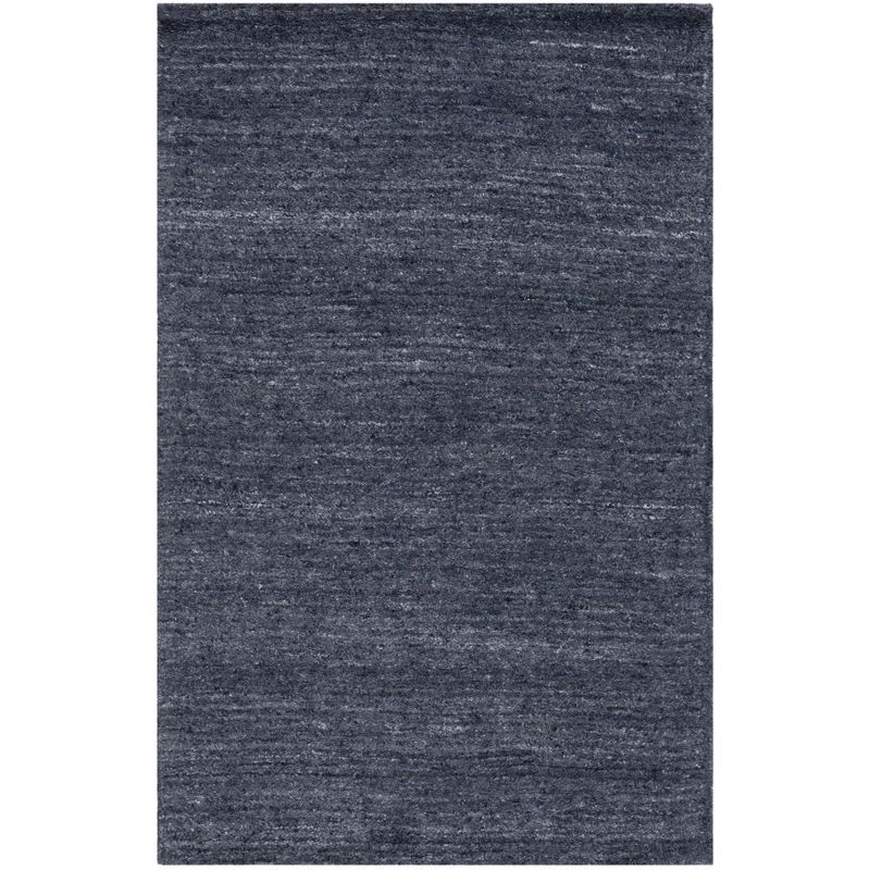 Handmade Black Wool 6' x 9' Tufted Area Rug