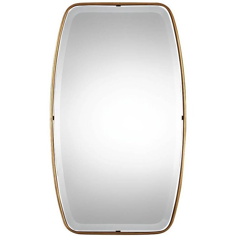 Rectangular Bronze and Gold Wall Mount Vanity Mirror