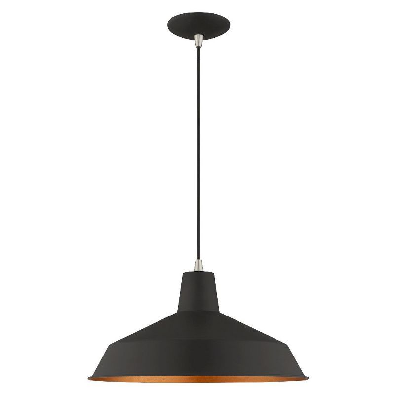 Urban Chic Black Mini Pendant Light with Gold Accents