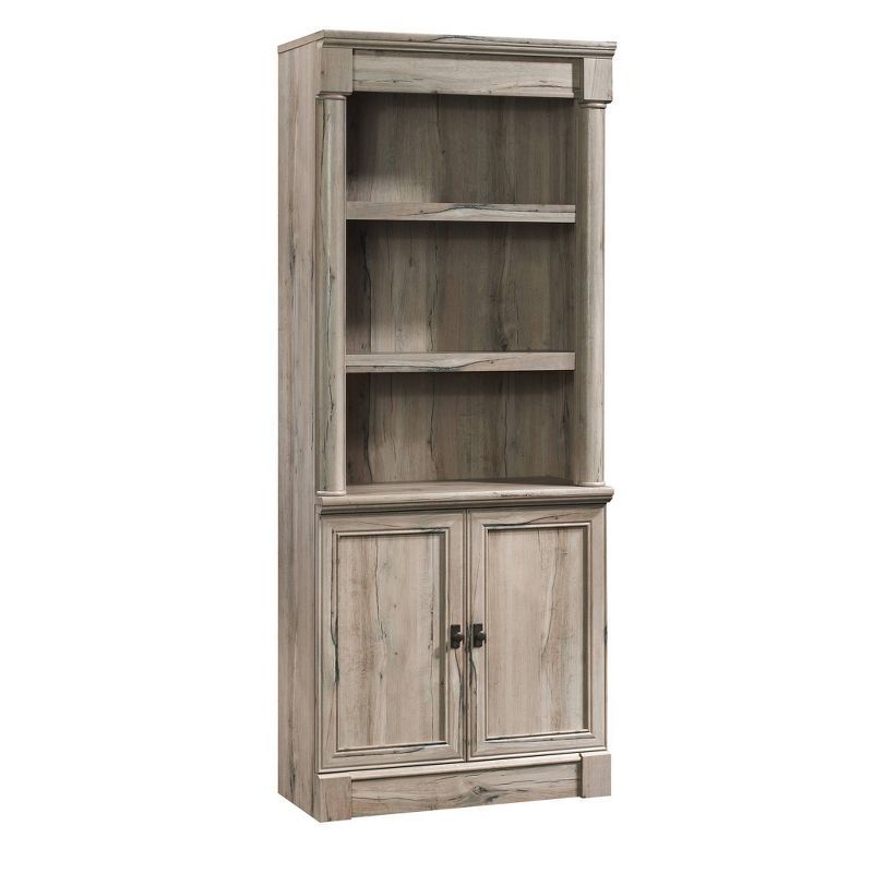 Palladia Split Oak Library Bookcase with Adjustable Shelves and Doors